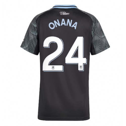 Ženski Nogometni dresi Aston Villa Amadou Onana #24 Gostujoči 2025-26 Kratek Rokav